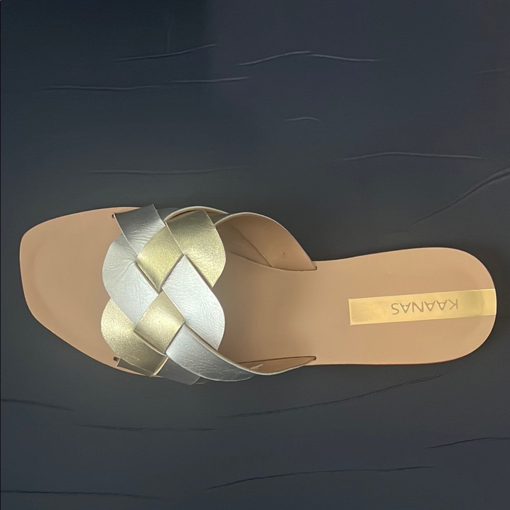 Kaanas GRAMADO Gold and Silver Metallic Sandals